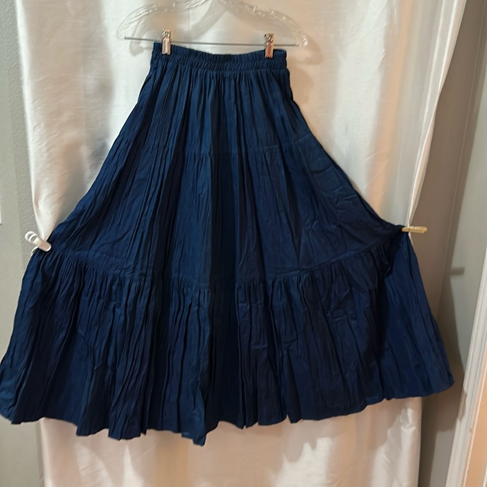 Miller Stockman Blue Pleated Skirt Med.